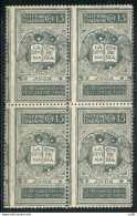 Dante Cent. 15 Grigio N. 116A Quartina Di Centratura Mediocre - Mint/hinged