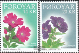 Denmark - Faroe Islands 724-725 (complete Issue) Unmounted Mint / Never Hinged 2011 Mountain Flowers - Faeroër