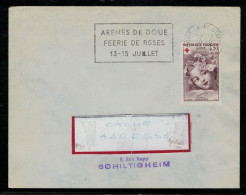 FAG  DOUE LA FONTAINE  1963   ARENES FEERIE DE ROSES 13/15 JUILLET SUR  YT 1366 - Red Cross