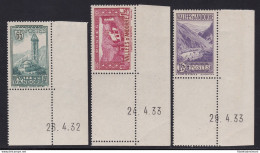 1932-33 ANDORRA FRANCESE,  N° 36/39A/40A  3 Valori  MNH/** SPLENDIDI - Otros & Sin Clasificación