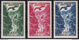 1955-57 ANDORRA FRANCESE,  PA N° 2/4  3 Valori  MNH/** - Sonstige & Ohne Zuordnung