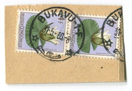 Congo Bukavu 1 Oblit. Keach 10(-F) Sur C.O.B. 315 (paire) Le 31/05/1960 Sur Fragment - Used Stamps