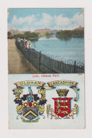 ENGLAND - Oldham Park The Lake Used Vintage Postcard - Otros & Sin Clasificación