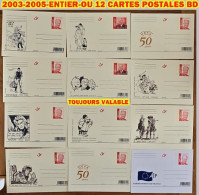 2003-2005-ENTIER-OU 12 CARTES POSTALES BD * IMPORTANT PRE TIMBREES - Illustrated Postcards (1971-2014) [BK]