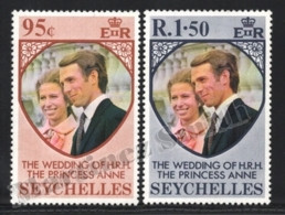 Seychelles 1973 Yvert 305-06, Royalty. Princess Anne & Capt Mark Phillips Wedding - MNH - Seychelles (1976-...)