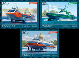 Russia 2023 Hydrofoil Vessels Of The New Generation Stamps 3v MNH - Ongebruikt