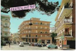 Campania-portici Piazza G.poli Animatissima Veduta Piazza Auto Epoca Negozi Persone Case Fine Anni 60 - Portici