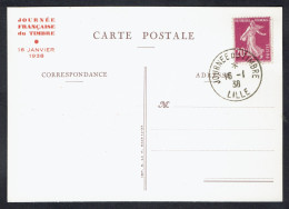 Carte Journée Du Timbre 1938  Lille - ....-1949