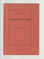 S.A. De La Grande Brasserie Lausannoise Lausanne Statuts 1894 - Suisse