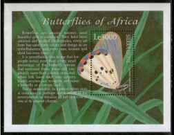 Sierra Leone 2001 African Butterflies Moth Insect Sc 2437 M/s MNH # 5619 - Papillons