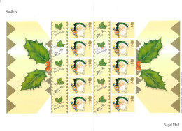 GB 2001 MNH Father Christmas With Cracker Consignia Imprint Smiler Sheet LS3A Cat £600 - Ganze Bögen & Platten