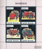 Guinea-Bissau 2956-2959 Sheetlet (complete. Issue) Unmounted Mint / Never Hinged 2005 Fire Engines - Guinée-Bissau