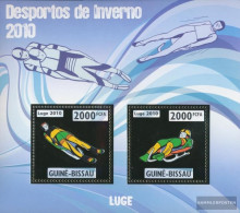 Guinea-Bissau Miniature Sheet 783 (complete. Issue) Unmounted Mint / Never Hinged 2010 Sled Racing - Guinea-Bissau