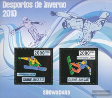 Guinea-Bissau Miniature Sheet 781 (complete. Issue) Unmounted Mint / Never Hinged 2010 Snowboarden - Guinée-Bissau