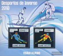 Guinea-Bissau Miniature Sheet 768 (complete. Issue) Unmounted Mint / Never Hinged 2010 Ski Alpine - Guinea-Bissau