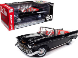 AutoWorld - CHEVROLET BEL AIR Convertible 1957 Noir 007 Dr. No Réf. AWSS134 Neuf 1/18 - Altri & Non Classificati