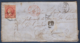 Cachet D'entrée ESPAGNE 2 LE PERTHUS 2   Sur Lettre De Lerida - Marques D'entrées