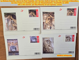 2005-ENTIER OU  4 CARTES POSTALES -TOUJOURS VALABLE-MAISON CAUCHIE-PRE TIMBREES - Kartenbriefe