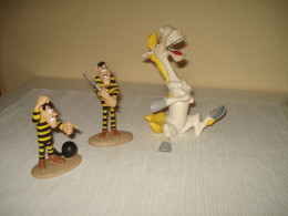 O18 / Lot De 3 Figurines Lucky Luke - 2003 - D'après Marie Leblon - Statuettes En Résine