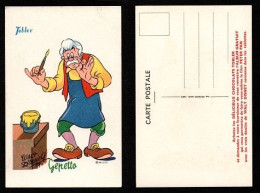 CARTE POSTALE ILLUSTRATEUR - WALT DISNEY - GEPETTO - SÉRIE PETER PAN - PUBLICITÉ POUR LE CHOCOLAT TOBLER - Sonstige & Ohne Zuordnung