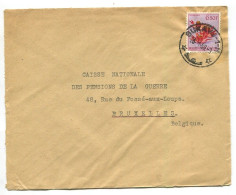 Congo Bukavu 1 Oblit. Keach 10(-M) Sur C.O.B. 317 Sur Lettre Vers Bruxelles Le 26/01/1956 - Briefe U. Dokumente