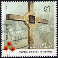 AUSTRALIA 2016 $1 Multicoloured, A Century Of Service-Vietnam War Long Tan Cross Used - Usati