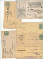 6 Entiers Postale De Differents Commerces à LIEGE     Envoye Vers Sprimont - Lüttich