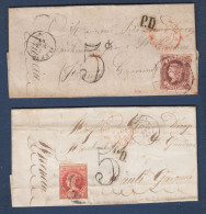 Espagne - 2 Lettres De Lérida Pour La France - Covers & Documents