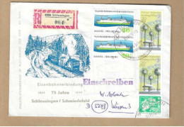 Los Vom 03.05 Einschreiben-Briefumschlag Aus Oschatz 1974 Mit Blockmarke - Storia Postale