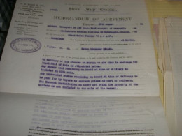 DOCUMENTO 1924 MEMORANDUM OF AGREEMENT 1924 LIVERPOOL - Documentos Históricos