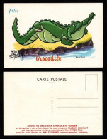 CARTE POSTALE ILLUSTRATEUR - WALT DISNEY - CROCODILE - SÉRIE PETER PAN - PUBLICITÉ POUR LE CHOCOLAT TOBLER - Autres & Non Classés