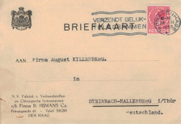 Hijmans Verbandstoffe & Chirurg. Instrumente S'Gravenhage 1935 > Killenberg - Bestellung Quetschhähne - Storia Postale