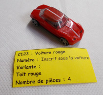 Kinder - Voiture Futuriste Rouge - C 123 - Sans BPZ - Steckfiguren