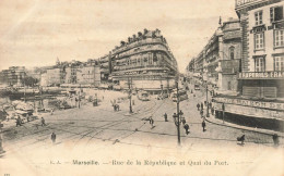 FRANCE - Marseille - Rue De La République Et Quai Du Port - Carte Postale Ancienne - Sin Clasificación