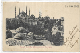 TURQUIE. CONSTANTINOPLE. MOSQUEE DU SULTAN AHMET PRISE DE STE SOPHIE EN 1901 - Turkey
