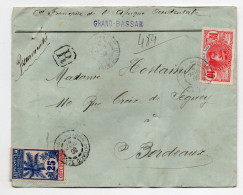 !!! COTE D'IVOIRE, LETTRE RECOMMANDEE DE GRAND BASSAM DE 1909 POUR BORDEAUX - Covers & Documents