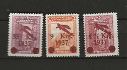 1937 MH Turkey Mi 1016-18 - Nuevos