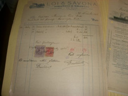 DOCUMENTO LOI & SAVONA IMBARCHI E SBARCHI 1926 - Historische Documenten