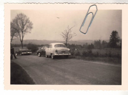 PHOTO  AUTOMOBILE VOITURE ANCIENNE ACCIDENT 2 VOITURES A IDENTIFIER - Cars