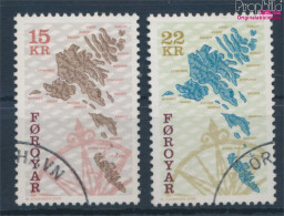 Dänemark - Färöer 379-380 (kompl.Ausg.) Gestempelt 2000 Landkarte (10400781 - Faroe Islands