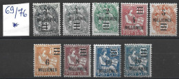 PORT SAÏD YT N° 69 / 76 Avec Charnière Série Types Blanc Et Mouchon - Neufs