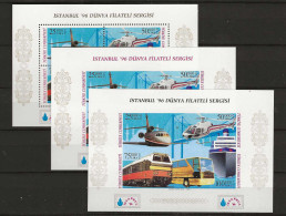 1996 MNH Turkye Mi Block 32A, 32Ba, 32Bb Postfris** - Blocs-feuillets