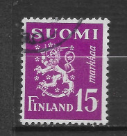 FINLANDE  : N°  366   "  ARMOIRIES " - Used Stamps