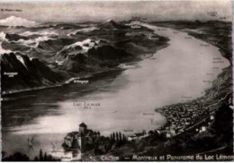 Le LAC LÉMAN.  PANORAMA SUR LA LAC : CHILLON, MONTREUX .   -  Non Circulée - Sonstige & Ohne Zuordnung