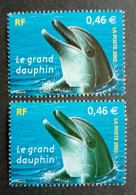 VARIETE N 3486 ** 1 TB DAUPHIN VERDATRE OU GRISATRE  - TRES VISIBLE AU SCANN - RRR !!!! - Unused Stamps