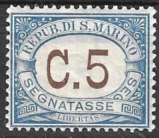 SAN MARINO -1925 - SEGNATASSE - C.5 - NUOVO MNH** ( YVERT TX 19- MICHEL PD 19 - SS  SG 19) - Strafport