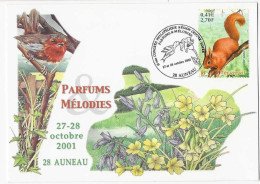 Cachet Illustré D'Auneau - Exposition Parfums Et Mélodies - Sur YT 3381 Ecureuil - Commemorative Postmarks