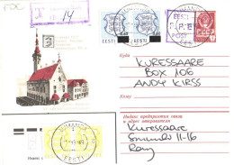 Estonia:Cover Lümanda Registered Cancellation + P.P.E Cancellation, 1993 - Estonie