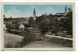 Couleur Ecrite En 1946 * CHEMILLÉ Vue Sud ( 2 églises ) Collection Chiron - Chemille