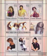 Guinea-Bissau 3134-3139 Sheetlet (complete. Issue) Unmounted Mint / Never Hinged 2005 Famous Musicians - Guinée-Bissau